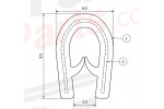 Seal Cab Roof And Door Edge (For Steel Hatch) Sold Per Metre For Case International XL Cab 82464C1
