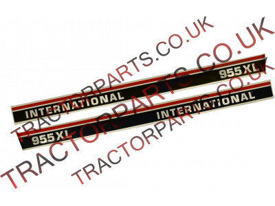 International 955XL Decal Sticker Bonnet Set for International Harvester 955XL