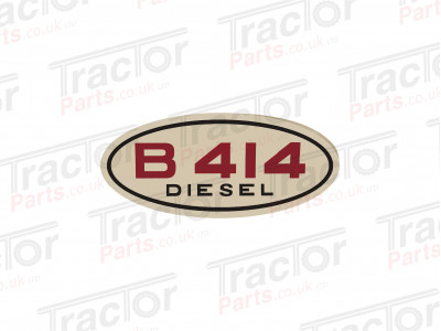 International B414 Diesel Decal Cream, Red and Black
