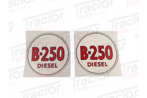 B-250 B250 Diesel Decal Set (Pair) Red And Cream Original Design 