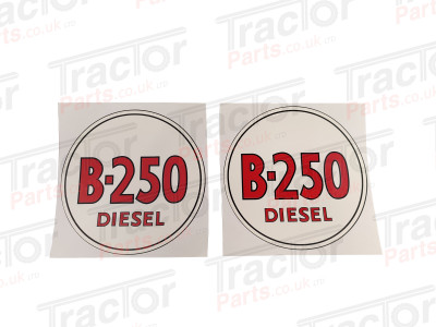 B-250 B250 Diesel Decal Set (Pair) Red And Cream Original Design 
