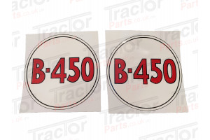 B450 B-450 Decal Set (Pair) For International # Red And Cream Original Design #