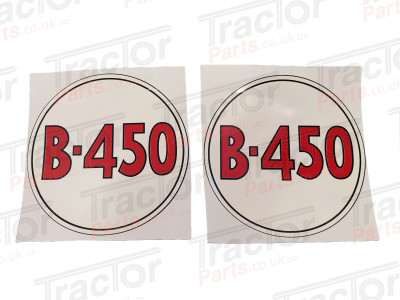 B450 B-450 Decal Set (Pair) For International # Red And Cream Original Design #