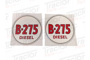 B-275 B275 Diesel Decal Set (Pair) # Red And Cream Original Design #