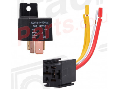 Relay 80 Amp 12V Universal With Bracket and Terminal Connector # Can Be Used For Many Different Uses On Any 12 Volt System #
