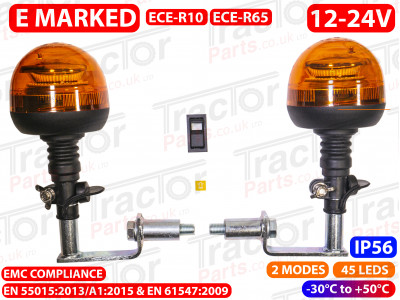 XL Double Beacon Light Bracket Pole Kit 85 95 44 55 56 Series Models For Case International