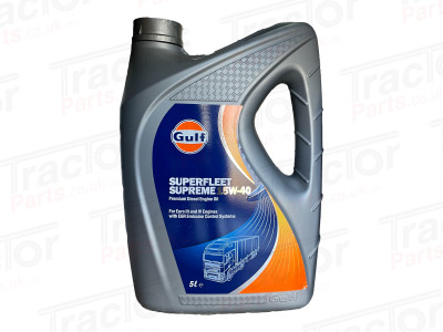 Gulf Engine Oil Superfleet Supreme 15w40 Engine Oil 5 litre # Meets or Exceeds Specifications API CI-4/SL MB-Approval 228.3 Volvo VDS-3 Mack EO-N Renault RLD-2 CEA E7 Global DHD-1 MAN M 3275 Deutz DQC III Cummins CES 20076, 20077, 20078 Cat ECF-1a#