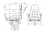 Seat Top Only For Case International XL Cab # Grammer Design # Can Be Adapted To Fit Any Other Suspension 