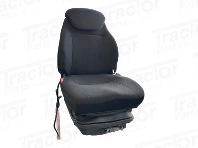 Black Fabric Forklift Type Seat With Belt And Operators Seating Sensor