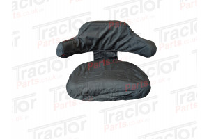 Black Universal Fit Wrap-Around Seat Cover For Tractors, Dumpers, Forklifts, Mowers, Diggers etc