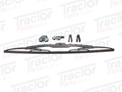 Wiper Blade 18" 450mm Universal With 4 X Tractor Wiper Arm Adapter Fittings