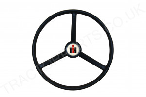 Steering Wheel for International 276 434 Tractors 3070440R2 With Keyway and Emblem Decal