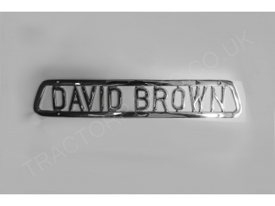Large Chrome Finish Badge For David Brown Tractors