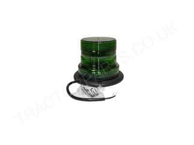 LED Flashing Green Beacon Compact 3 Bolt 12/24/48V IP67 Waterproof