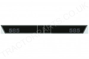 585L Door Decal Sticker Set Black and Metallic Silver Thermal Printed For Case International