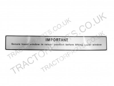 L Cab Replacement Secure Lower Window Sticker Warning Decal Fits Case International 85 95 74 84 Series DEC-124