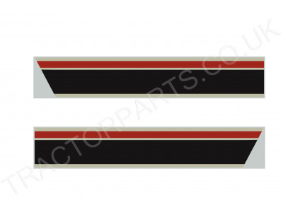 XL Door Decal Sticker Set Off White Cream Red and Black INTERNATIONAL 85 Ser 956 1056 955 1055