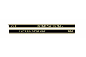 784 Black and Cream Bonnet Decal Sticker Set - Top Quality Vinyl Decal Transfer For International 