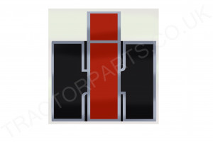 Decal IH Logo XL Cab Pillar Red Black Silver 75MMWX80MMH