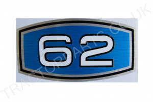 62HP Horsepower Decal for 74 Series With Metallic Blue and Silver - Top Quality Thermal Printed Vinyl Decal Transfer