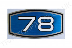 78HP Horsepower Decal for 74 Series With Metallic Blue and Silver - Top Quality Thermal Printed Vinyl Decal Transfer