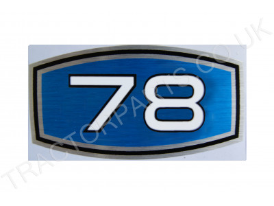 78HP Horsepower Decal for 74 Series With Metallic Blue and Silver - Top Quality Thermal Printed Vinyl Decal Transfer
