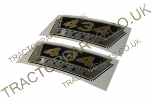 434 Decal Sticker Pair With Metallic Gold & Silver - Top Quality Thermal Printed Vinyl Decal Transfer For International McCormick DEC-45A