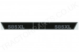 585XL Decal Door Set Black and Silver - Top Quality Thermal Printed Vinyl Decal Transfer For Case International