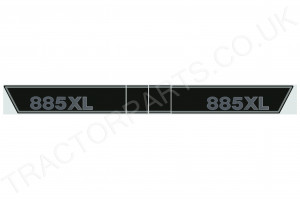 885XL Decal Door Set Black and Silver - Top Quality Thermal Printed Vinyl Decal Transfer For Case International DEC-53