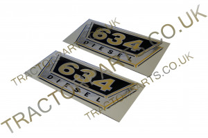 634 Decal Sticker Pair With Metallic Gold &amp; Silver - Top Quality Thermal Printed Vinyl Decal Transfer For International McCormick DEC-60A