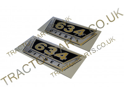 634 Decal Sticker Pair With Metallic Gold & Silver - Top Quality Thermal Printed Vinyl Decal Transfer For International McCormick DEC-60A