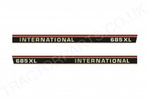 685XL Bonnet Sticker Set with LCAB Red Cream and Black - Top Quality Vinyl Decal Transfer