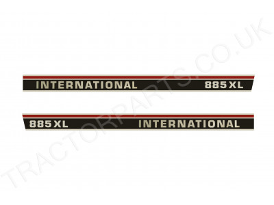 885XL Bonnet Sticker Set Red Cream and Black - Top Quality Vinyl Decal Transfer