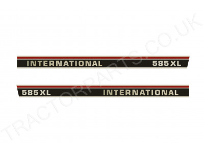 585XL Bonnet Sticker Set Red Cream and Black - Top Quality Vinyl Decal Transfer