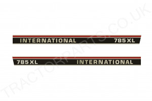 785XL Bonnet Sticker Set Red Cream and Black - Top Quality Vinyl Decal Transfer