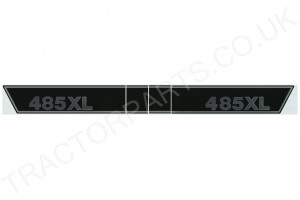 485XL Decal Door Set Black and Silver - Top Quality Thermal Printed Vinyl Decal Transfer For Case International