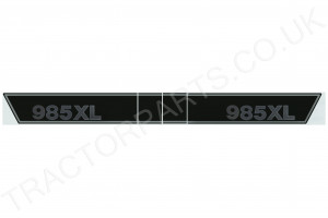 985XL Decal Door Set Black and Silver - Top Quality Thermal Printed Vinyl Decal Transfer For Case International