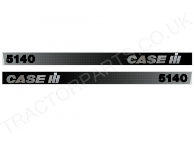 5140 Bonnet Decal mk3/type3 Black and Silver - Top Quality Thermal Printed Vinyl Decal Transfer For Case International