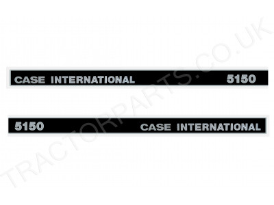 5150 Bonnet Decal mk1/type1 Black and Silver - Top Quality Thermal Printed Vinyl Decal Transfer For Case International