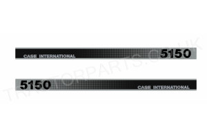 5150 Bonnet Decal mk2/type2 Black and Silver - Top Quality Thermal Printed Vinyl Decal Transfer For Case International