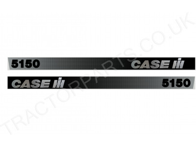 5150 Bonnet Decal mk3/type3 Black and Silver - Top Quality Thermal Printed Vinyl Decal Transfer For Case International