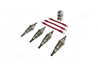 Glow Plug Conversion Kit B250 B275 B414 276 434 354 374 444 384 # The Ultimate Cold Starting Solution # Complete with Connecting Wires and Correct rated Genuine Porcelain Resistor Pot For International McCormick