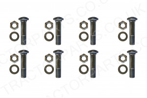 Eight Rear Wheel Rim Bolt 5/8 UNF Cup Head Square 2 7/8 Inch (71.5mm) Long Complete with Nut + Washer 406951R2