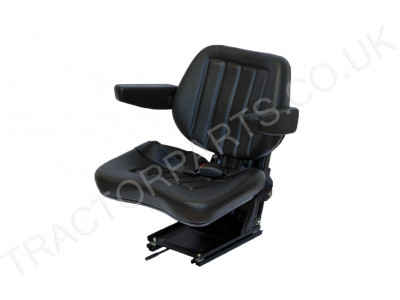 Universal Fitting PVC Adjustable Tractor Suspension Seat W/ ARMRESTS