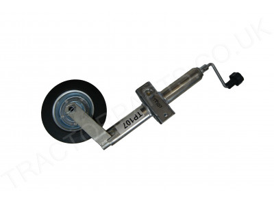 Trailer Jockey Wheel 48mm with 200mm Solid Wheel 150KG Max Weight with Clamps TP107