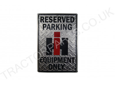METAL HARVESTER CHECKER PLATE - RESERVED PARKING 305mm x 455mm