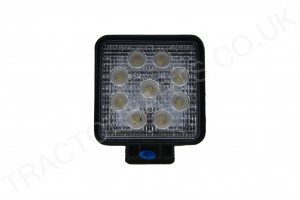 12-24V 4 Inch Square Universal 27W LED Mountable Work Light ECE Approved 110x128x55mm
