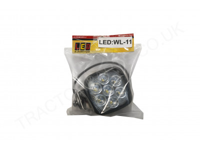12-24V Heavy Duty Square Work Lamp Flood Beam ECE Approved 112mmx113mmx74mm
