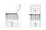 Compact Tractor Digger Dumper Seat SE-27 MGV84/MI 400 mechanical suspension PVC pan seat