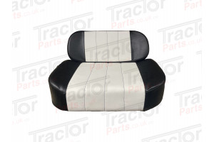 Black and White Seat Cushion Set For International B250 B275 B414 276 434 444 634 3068212R91 3068213R91
